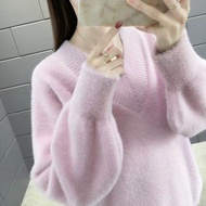 Ladies Sweater Autumn and Winter New Loose Korean Style Pullover Sweater Women Wild Short Base Swea