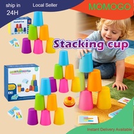 Sports Stacking Cups Stack Cup Game with Card Stacking Cup Board Game Kids Toys Fast Game Challenge 
