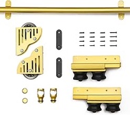 Rolling Library Ladder Hardware Kit, 3.3ft- 20ft Sliding Ladder Track Kit, Metal Steel Round Tube Tr