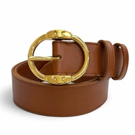 全新未使用商品 △ CELINE 45BDZ3AJG 大號雙 Triomphe 復古小牛皮腰帶，ブラウン金色五金，75碼，意大利製造，女士款，附原廠盒和防塵袋