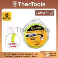 HILTEM BRUSH CUTTER TRIMMER LINE- SQUARE X 2.4MM X 1LB X 80M TALI MESIN RUMPUT NYLON GRASS TRIMMER LINE