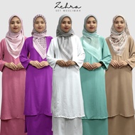 ZEHRA SET SKIRT MUSLIMAH LABUH PLAIN IRONLESS