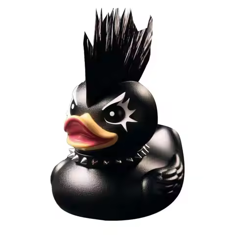 Funny Duckieville Duck Satan Duck Punk Duck Death Rock Duck Valentina Lady Brother Pendant Gothic Ru