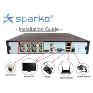 hot style 8CH 8CHANNEL 1080P DVR 2.0MP SPARKO CCTV 8-CH Digital Video Recorder Full HD 2MP P2P View 