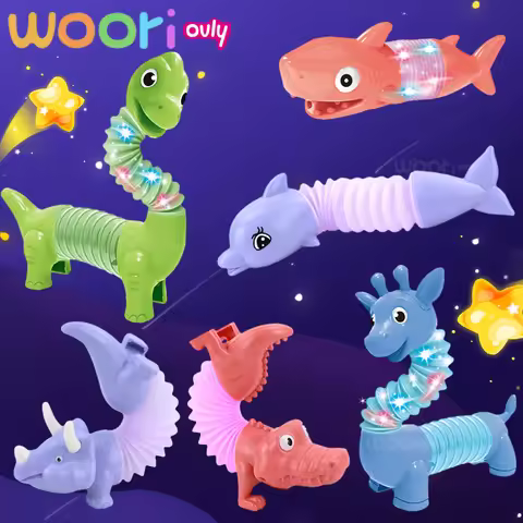 Ovly Pop Tube Toys Anti-stress Dog Sensory Fidget Toys Sensory Push It Bubble Balls Decompression Pi