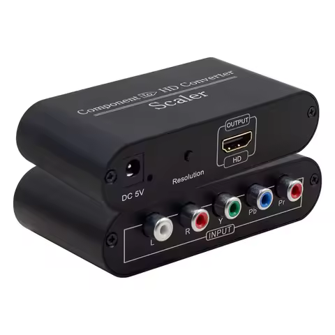 YPbPr to HDMI Converter 1080P Audio Video Adapter with L/R Audio for PS2 DVD PSP Xbox Laptop PC to T