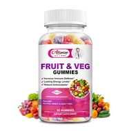 Alliwise Fruit &amp; Veggie Superfood Gummies Vegan Supplement With Antioxidants for Energy Cognitive Clarity Immunity &amp; Digestion Support