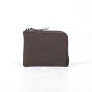camel active Men Zip Pouch Wallet Leather Brushed Finished Dark Brown (WP7626DSR7#DBN)