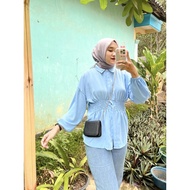 KEMEJA BECHA SHIRT/CRINKLE SHIRT/DRAWLED SHIRT