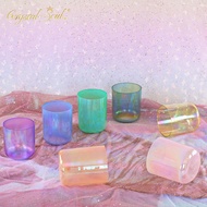 Crystal Soul Aurora Transparent Crystal Bowl 7 Chakra Set 432Hz Natural Frequency Perfect Accurate S