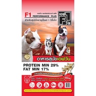 อาหารสุนัข เอฟวัน F1 DOG FOOD ขนาด15 kg.