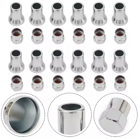 12Pcs/set Silver TR413 Chrome Auto Truck Tire Wheel Tyre Valve Stem Sleeves Hex Cap Auto Truck Parts