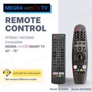 MEGRA LED TV Remote IRT8000 / MGT8000 MG Remote Control for MEGRA webOS Smart TV (T8000/T9000 Series