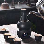 [Simhoa3] Sake Set with Warmer, Traditional Warming Bowl, Porcelain Pottery, Sake Drink for Gift,Tea Party