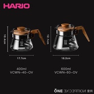 咖啡壺HARIO日本原裝進口耐熱玻璃手沖咖啡 橄欖木分享壺承接壺VCWN壹例