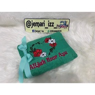 tuala sulam bunga dewasa / custom embroidery towel gift / customize towel