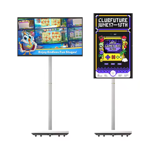 32-inch Portable Smart Tv Monitor with Touchscreen Display Mobile Standing Monitor for Studying Work