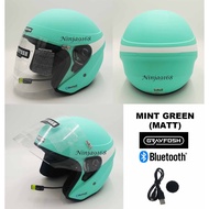 (READY STOCK) Helmet Grayfosh G528 With Bluetooth (Matt Mint Green) Xdot SGV KHI KYT ARC GIVI LASER 