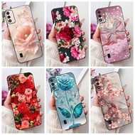 For Itel A26 / Itel A37 Case New Beautiful Flower Bowknot Soft Black Silicone Matte Phone Cover For 