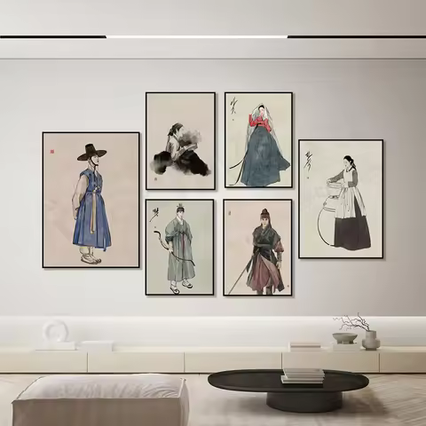 Korean Swordsman, K-Drama, Korean Hanbok, Korean Palace, Korean Couple, Korean Dance, Canvas Poster 