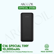 Arccoil Power Bank C16 10000 mAh Dual Port USB Super Tiny 5V2A