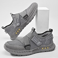Men's Mesh Wide Toe Shoes Breathable Hollow Out Men's Casual Shoes Outdoor Non-slip Walking Shoes Breathable Men Shoes
