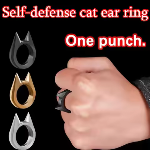 1pcs Women's Anti-wolf Men's Single Finger Buckle Carry Defense Spikes Finger Tiger Self-defense Cat