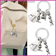INF Unique Chemistry Molecule Key Rings Backpack Charm Elegant Keychain Metal Texture Perfect for Sp