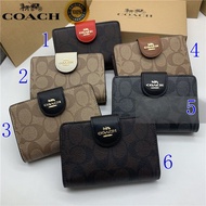 Coach medium wallet women fashion new style coin purse multi-card slot in stock C0082