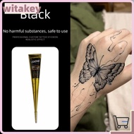 WITAK Henna Paste Cone, Black Brown Semi-permanent Henna Tattoo Cream, Henna Tattoo Cream Easy-To-Us