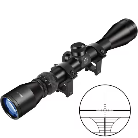 3-9X40 Hunting Deer Air Rifle Scope Wire Rangefinder Reticle Crossbow Mil Dot Reticle Riflescope Opt