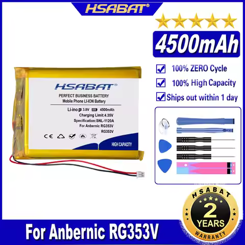HSABAT RG 353V 4500mAh Battery for Anbernic RG353V Game console Batteries