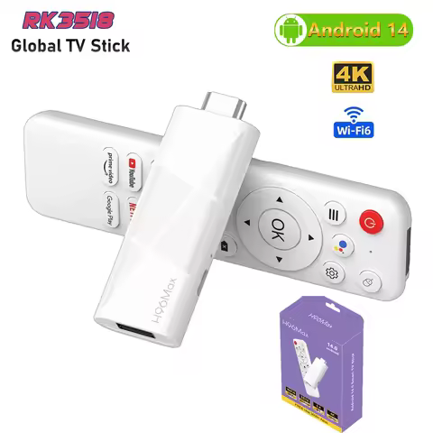 Android TV Stick H96 Max RK3518 TV Stick 4K Ultra HD Voice Assistant Streaming Media Smart TV Stick 