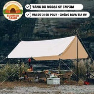 3x3m Tarpaulin Increases Waterproof Camping Tent Cover - Increases Picnic Tent, Sunscreen