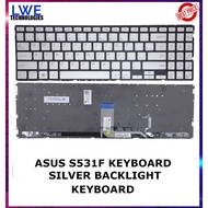 NEW keyboard for ASUS Vivobook 15s X531 X531F X531FA S5500 S531F S5500F S532F SILVER backlit laptop 