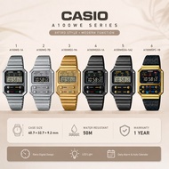 CASIO VINTAGE SERIES A100WE-1A  A100WEG-9A  A100WEGG-1A MEN QUARTZ WATCH