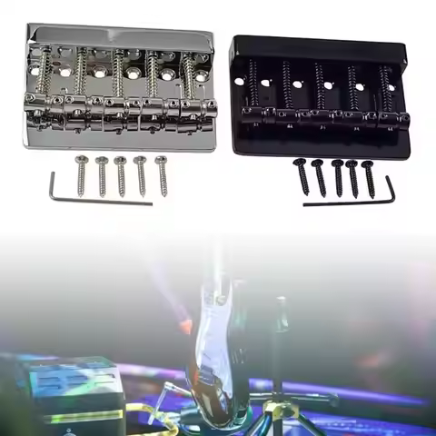 M5TC Bass Bridge Assembly Replacement 5 String Bridge Electric Bass Guitar Accessory