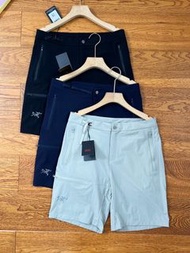 外國預訂 3色選 arcteryx 刺繡logo 拉鍊口袋 機能短褲