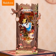 Rolife rolife rolife Alice Falling Wonderland Assembling Bookend Hand-Assembling Model diy Hut Birth