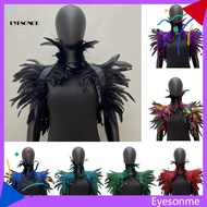 EYES Cosplay Feather Shrug Shawl Dancer Feather Shawl Vintage Gothic Feather Shrug Shawl Cape for Co