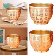 [nvnrbso] Feng Shui Treasure Bowl 2.91 inch Tall Decorative Brass Retro Wealth Money Bowl for Housew