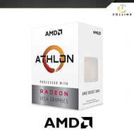 AMD Athlon 3000G Processor | DDR4 AM4 CPU Socket | Built-in Radeon Graphics | For Gaming Work Stream