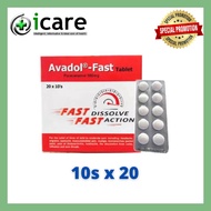 AVADOL FAST TAB 10SX20