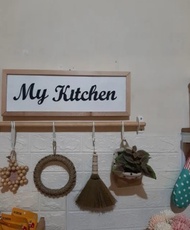 Hiasan dinding My kitchen - Pajangan walldecor tulisan timbul Pajangan Dinding Home Decor