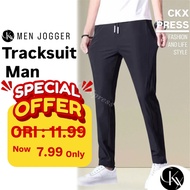 (CKXpress) Tracksuit Man Straight Cut Pants Pants Men Jogger Pants Men Trousers Men Black Pants Trac