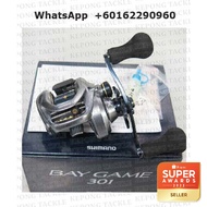 14 SHIMANO Fishing reel BAYGAME 301 301HG Left Bay Game Baitcasting Reel 301, 301HG with 1 Year Warr