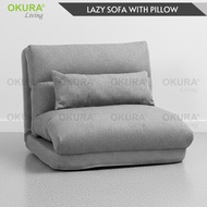 OKURA Adjustable Sofa Bed with Pillow PREMIUM Tatami Floor Sofa Chair Foldable Recliner Kerusi / Kat