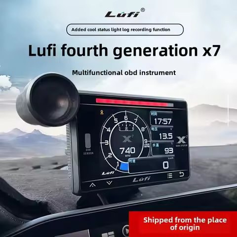 LUFI X7 4th Gen OBD Gauge Multi-Function Car Monitor for Coolant/Exhaust Temp & Turbo RPM with RGB L
