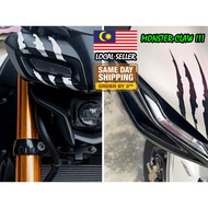 Monster Claw Decal Reflective Sticker Head Lamp Deco YAMAHA LC MT R15 R25 RS RSX CBR VF3i NINJA ISWA