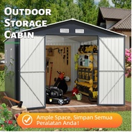 Outdoor Metal Shed Garden Storage Backyard Storage large setor laman Besar outdoor Garden Shed Cabin